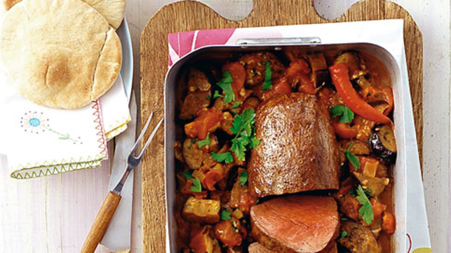 Rinderfilet mit Auberginen Rezept