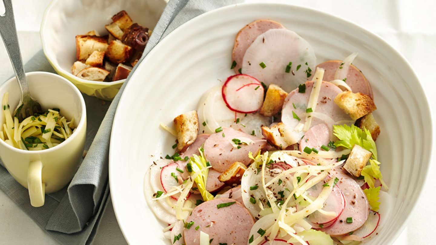 Wurstsalat mit Rettich Rezept