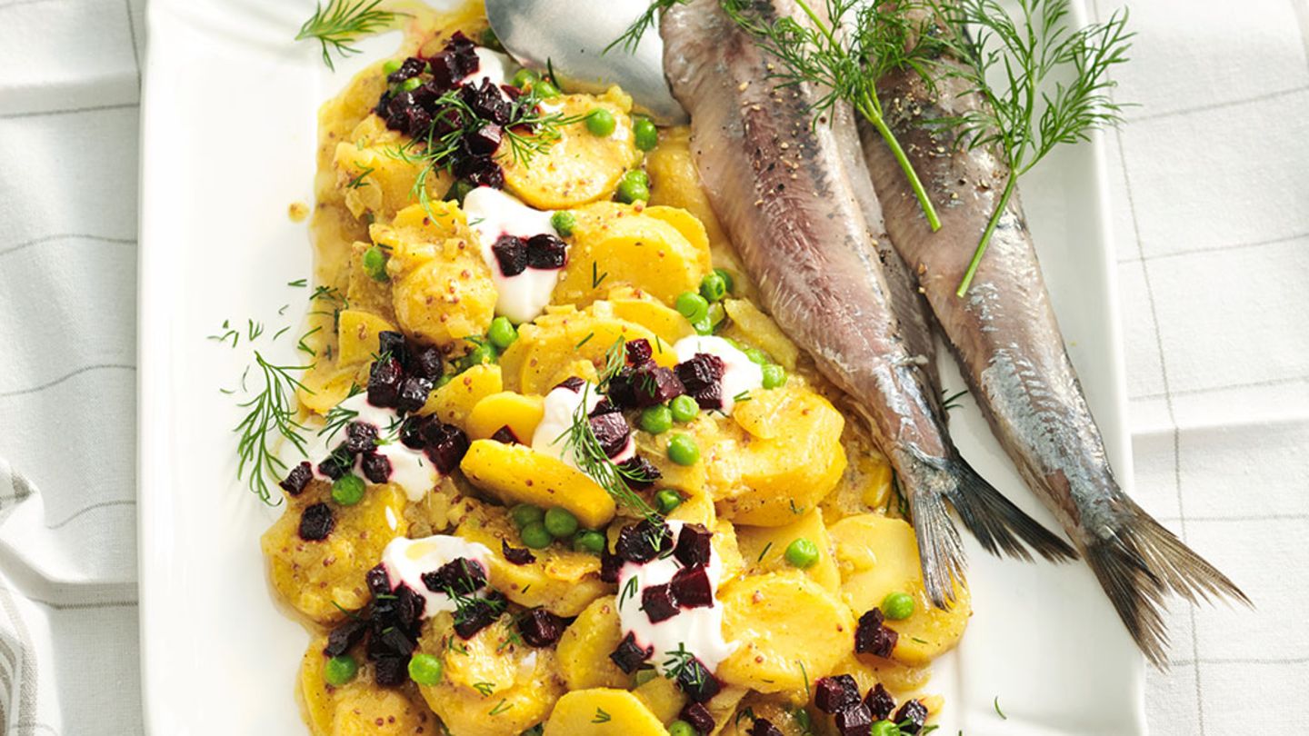 Curry-Kartoffel-Salat mit Matjes Rezept