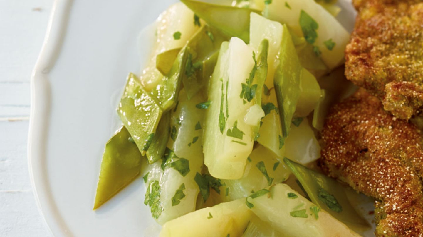 Kohlrabi-Zuckerschoten-Gemüse Rezept