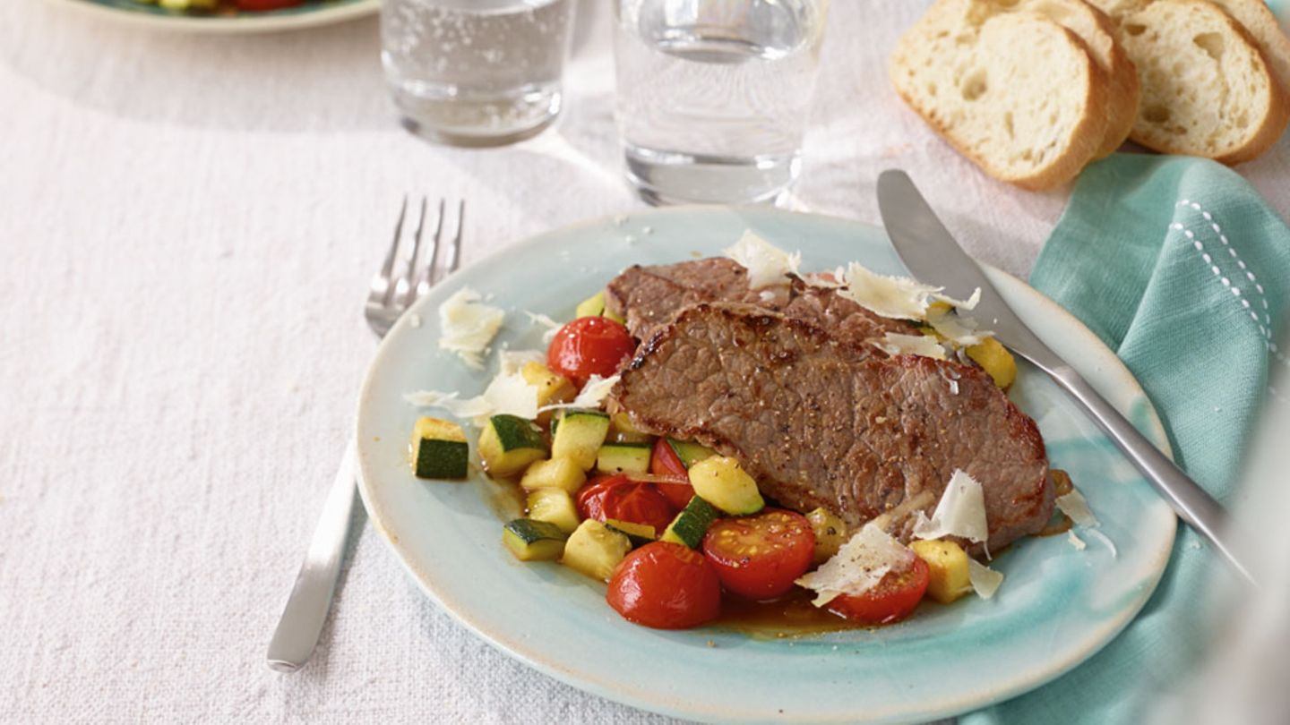 Rindersteaks mit Gemüse Rezept