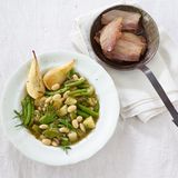 Birnen, Bohnen und Pancetta