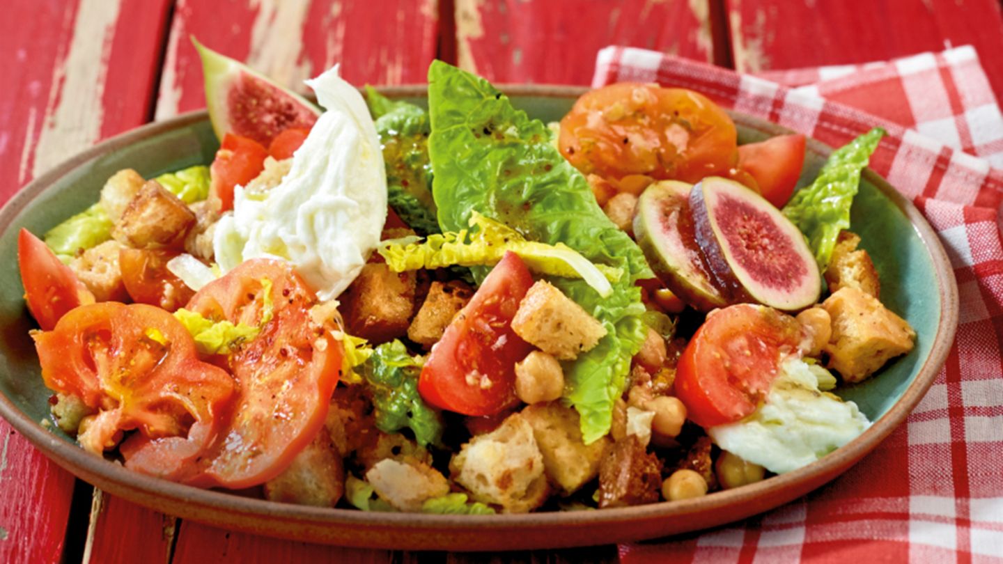 Tomaten-Brot-Salat mit Feigen Rezept