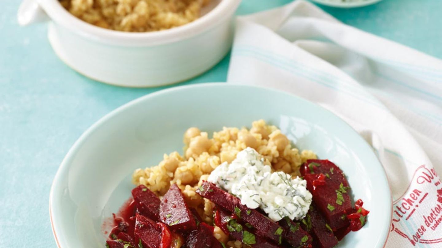 Rote-Bete-Gemüse mit Bulgur Rezept