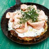 Kartoffelrösti mit Lachs