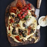 Polenta mit Pilzen und Pancetta