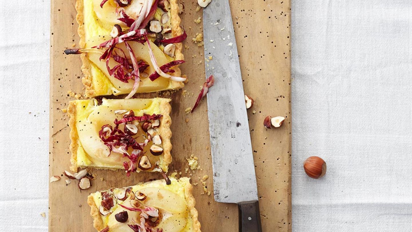 Ziegenkäse-Birnen-Tarte Rezept
