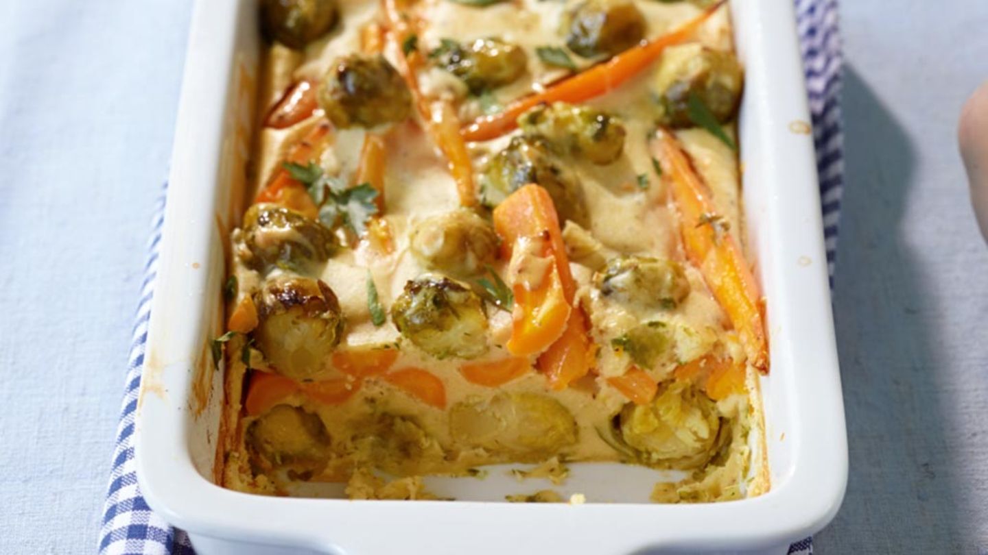 Rosenkohl-Möhren-Auflauf Rezept