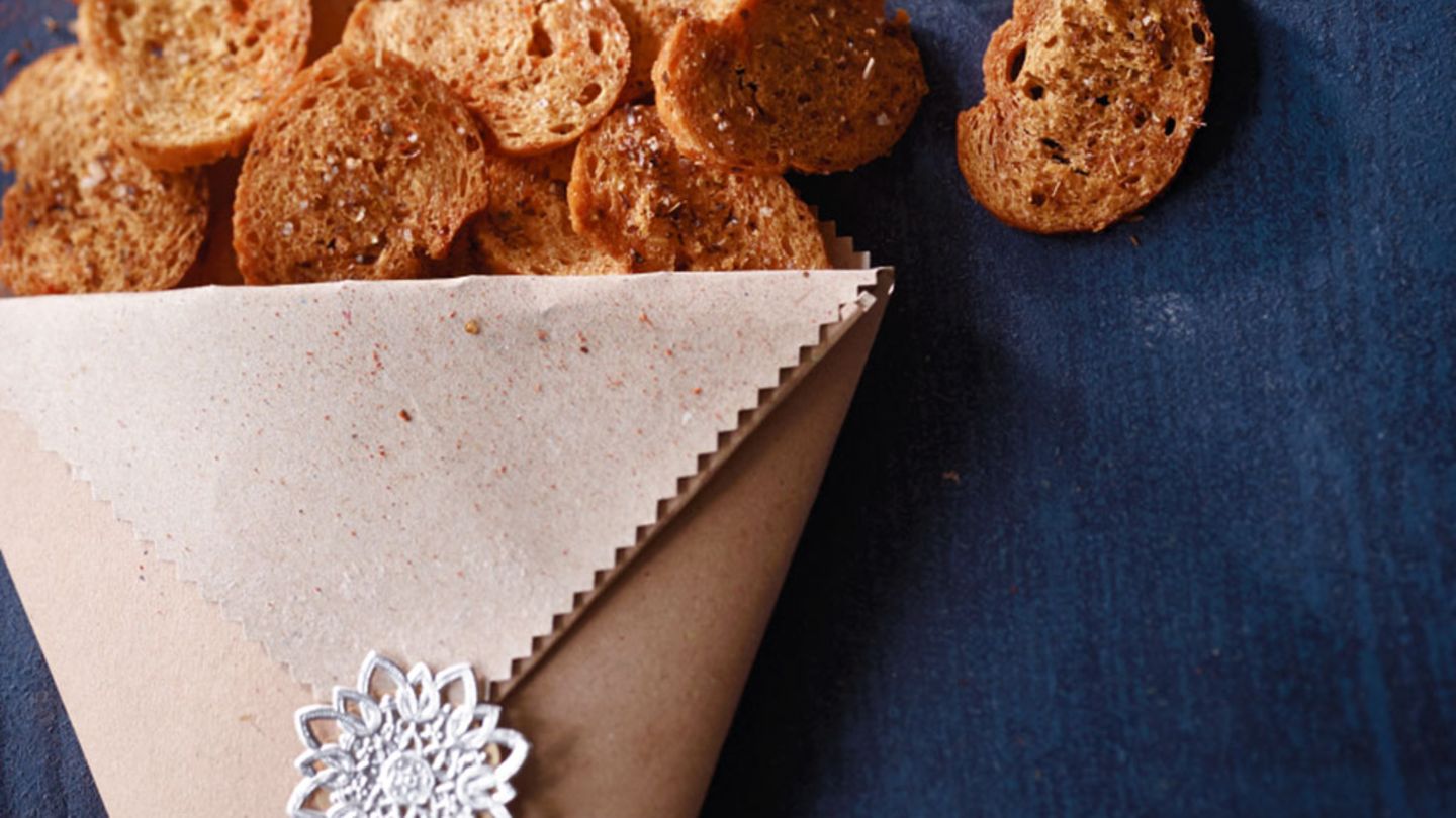 Brotchips mit Oregano-Meersalz Rezept