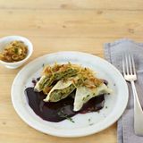 Maultaschen mit Spinat-Pilz-Füllung