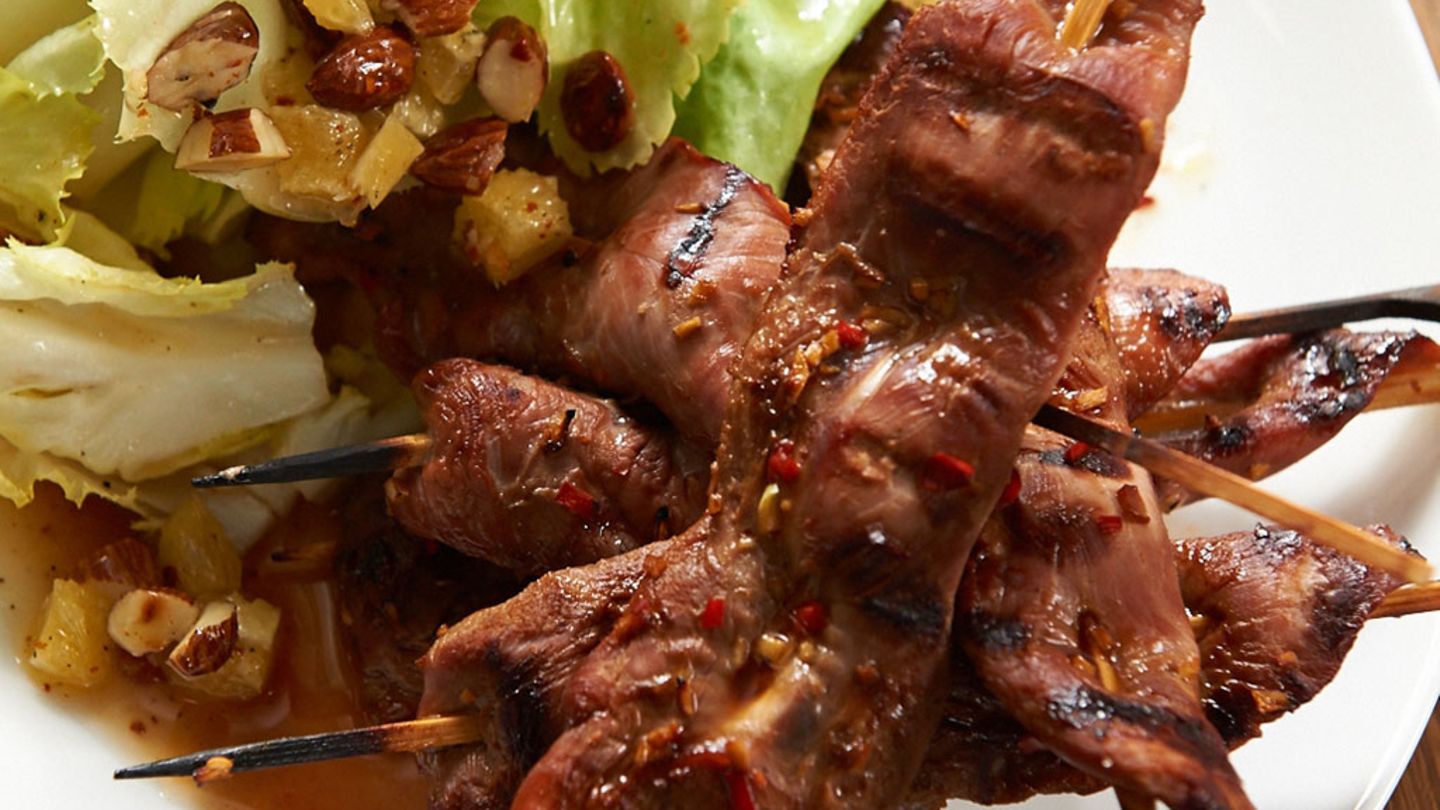 Enten-Saté mit Endiviensalat Rezept