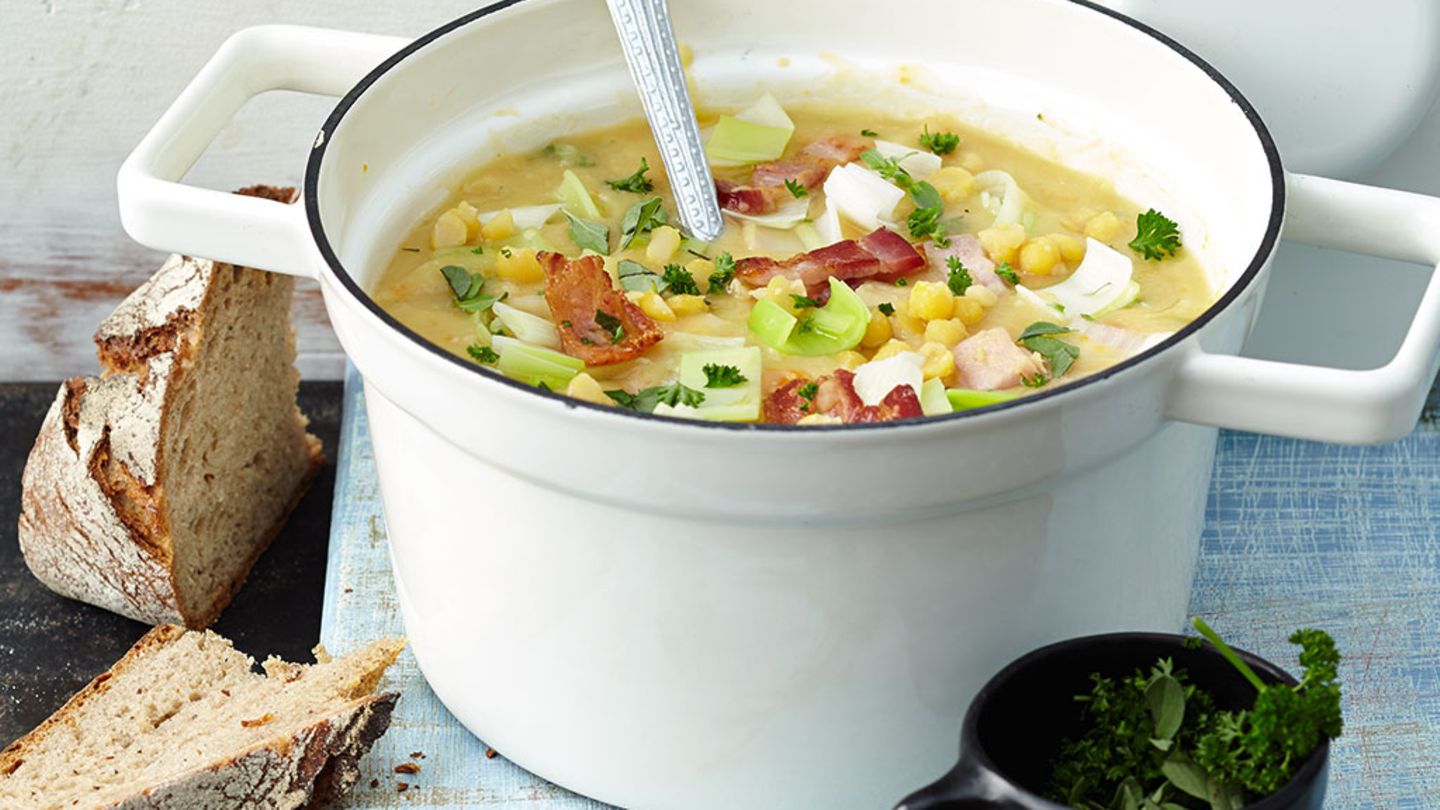 Erbseneintopf mit Kasseler und Sellerie Rezept