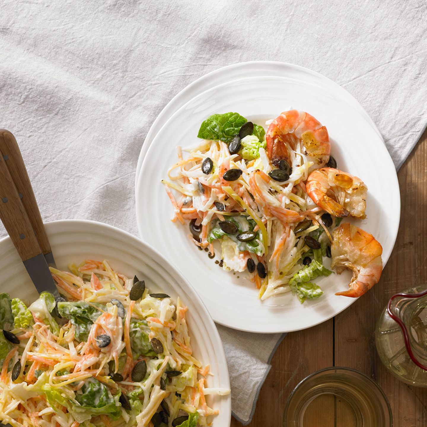 Farmersalat mit Garnelen