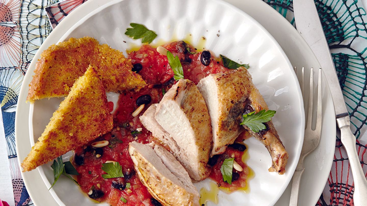 Perlhuhnbrust mit Tomaten-Bohnen-Salsa Rezept