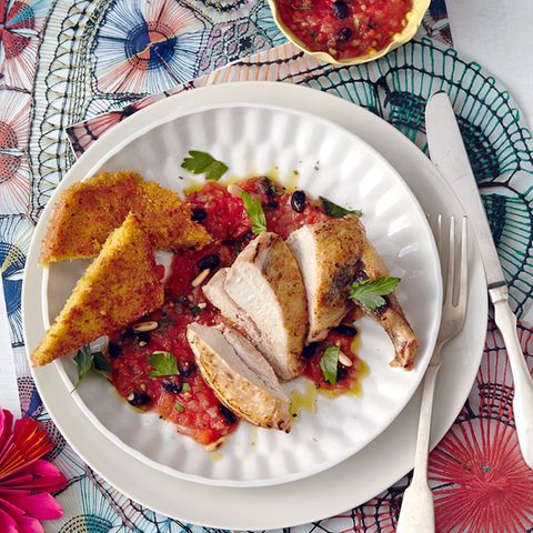 Perlhuhnbrust mit Tomaten-Bohnen-Salsa