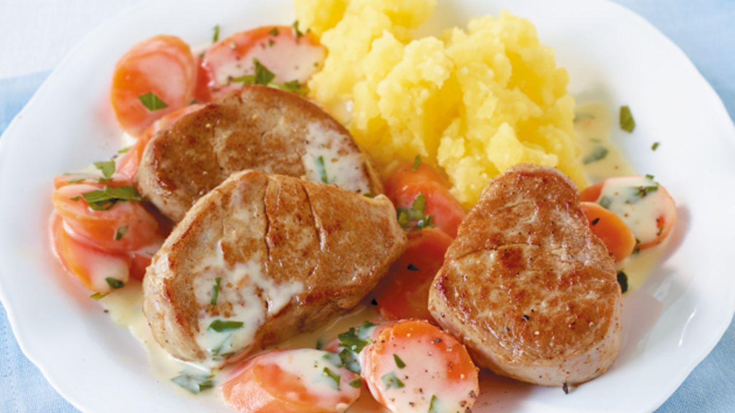 Schweinemedaillons mit Möhren Rezept