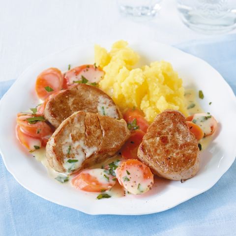 Schweinemedaillons mit Möhren