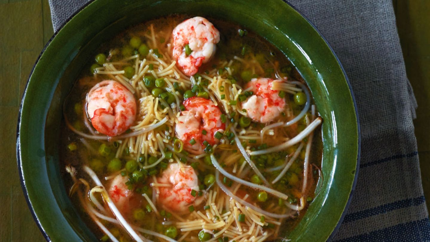 Garnelen-Nudel-Suppe Rezept
