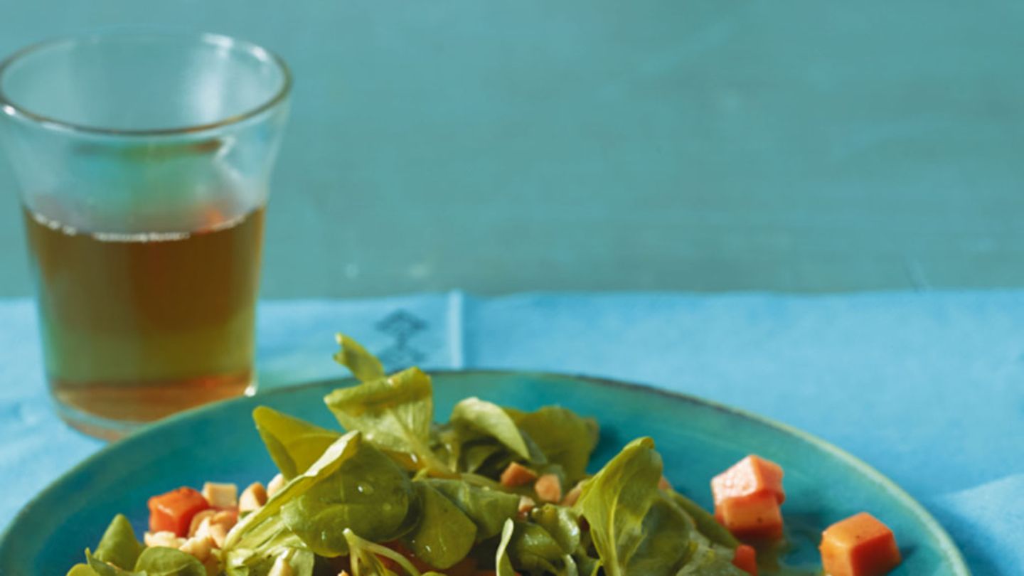Feldsalat mit Papaya-Dressing Rezept