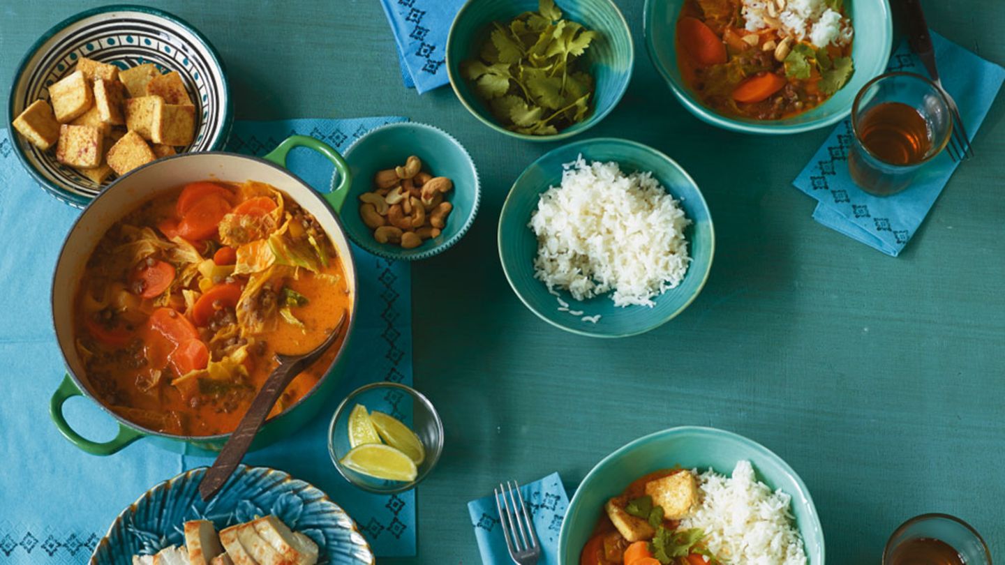 Gemüse-Linsen-Curry Rezept