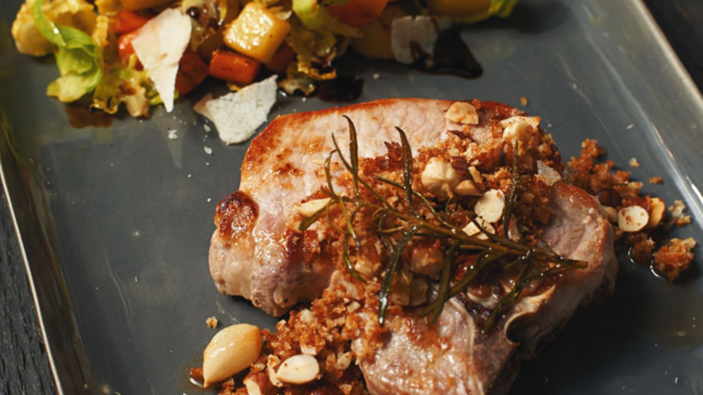 Gemüsegröstl und Kotelett Rezept