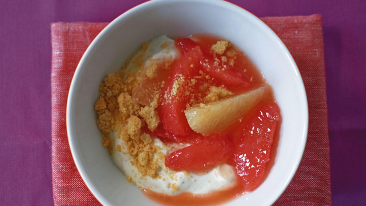 Vanillequark mit Grapefruits Rezept