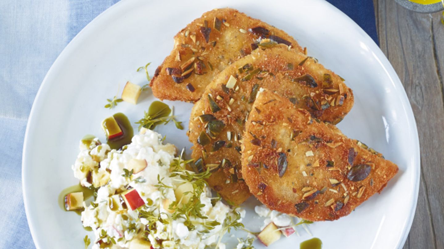 Kürbiskern-Sellerieschnitzel Rezept