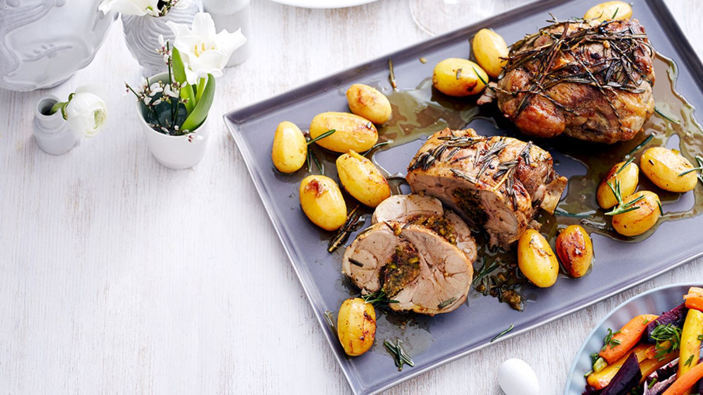 Gefüllte Milchlammkeulen Rezept