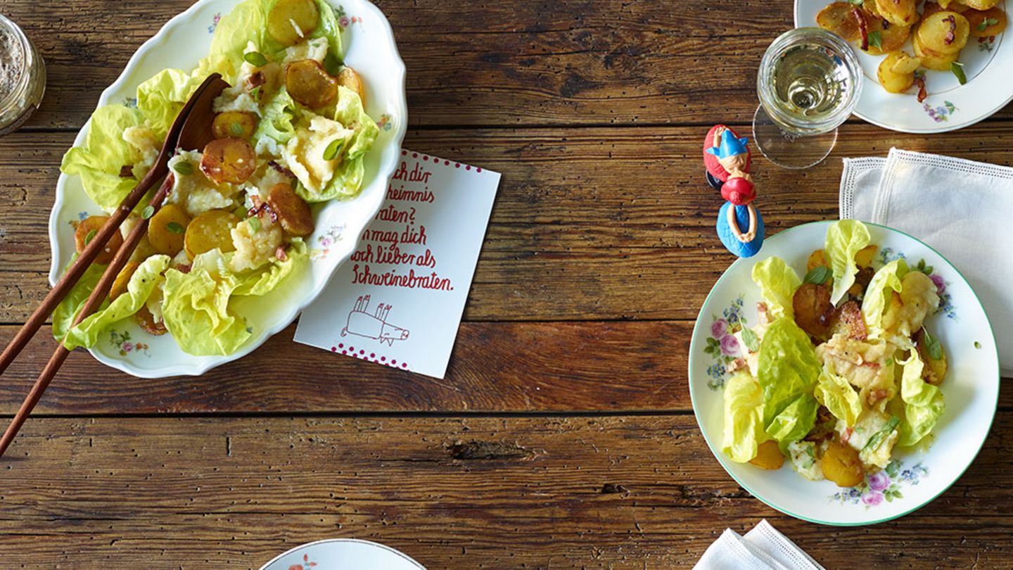 Verheiratete mit grünem Salat Rezept