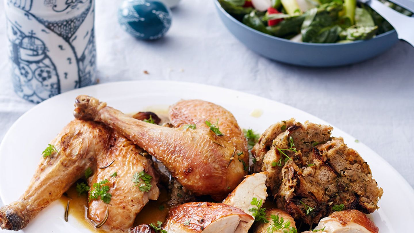 Gefülltes Bauernhuhn