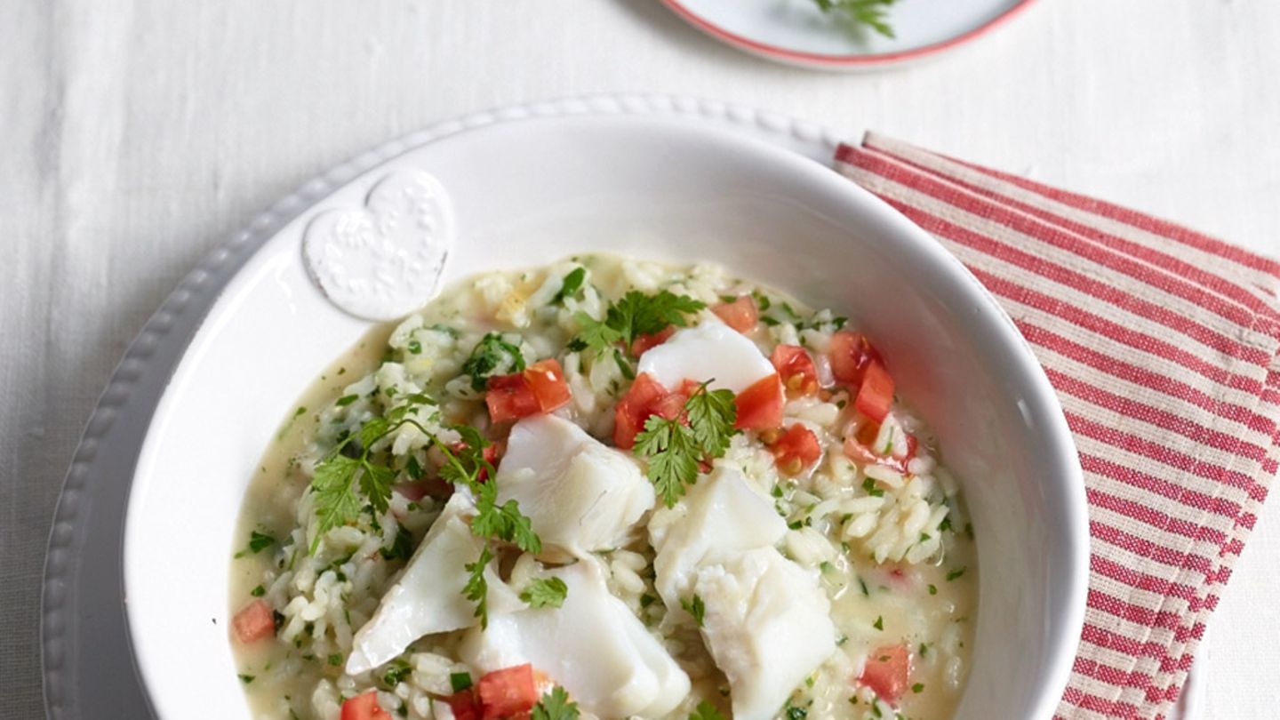 Kräuter-Risotto mit Fisch Rezept