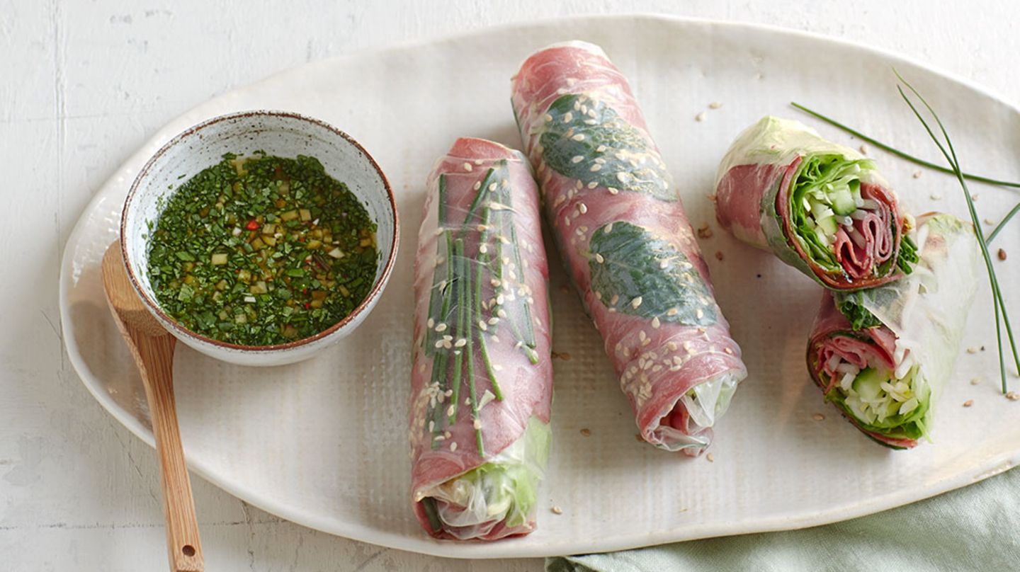 Pastrami-Sommerrollen Rezept
