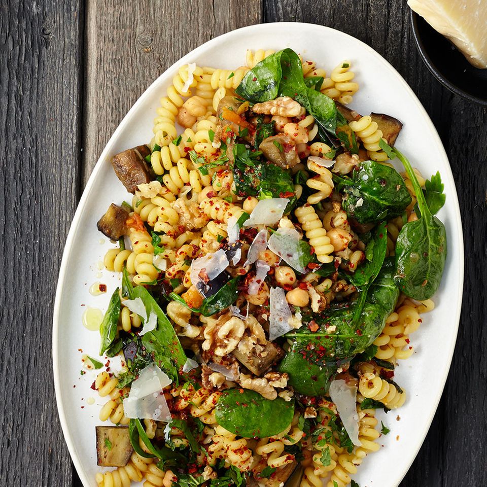 Fusilli Mit Kichererbsen Und Spinat Rezept Essen Und Trinken