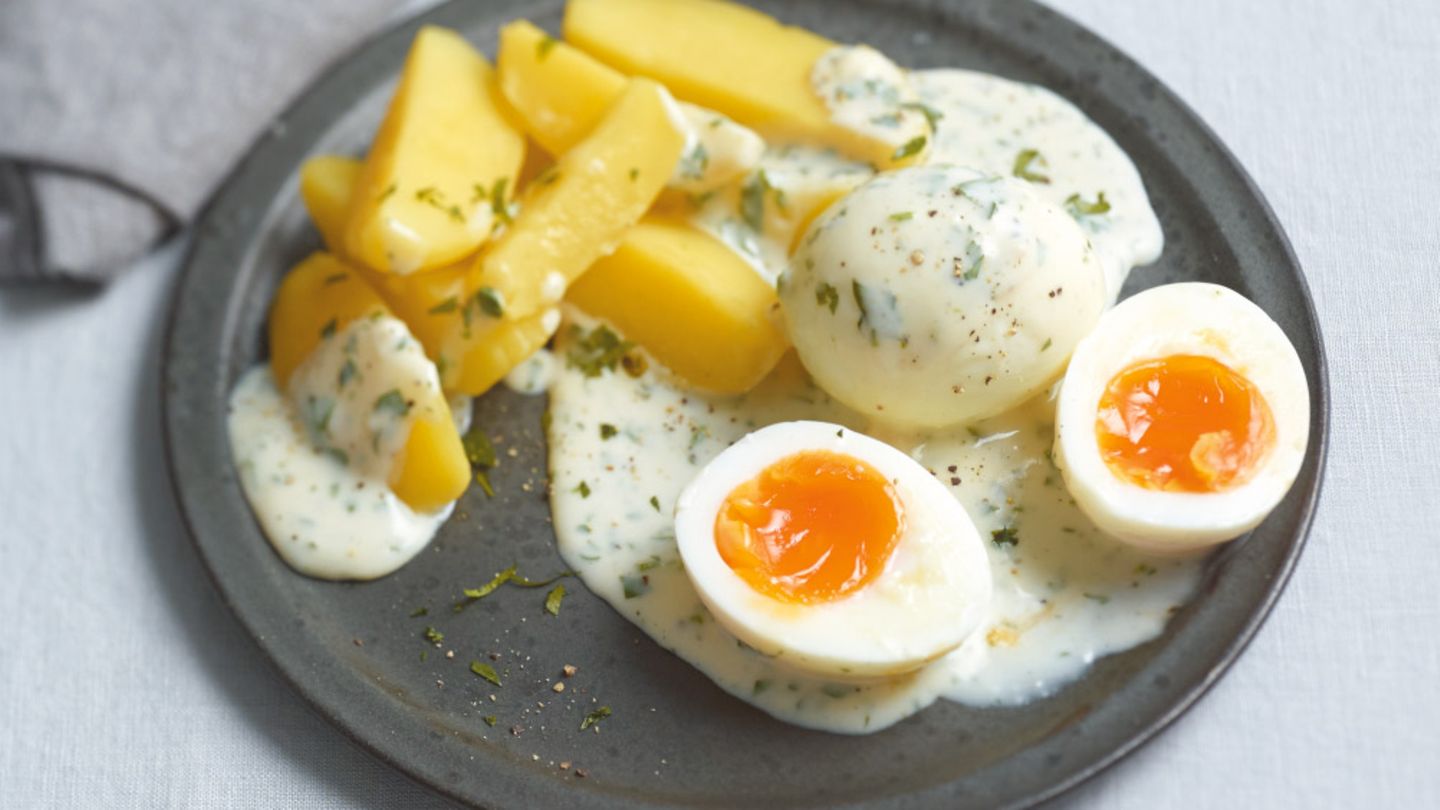 Eier in Petersiliensauce Rezept