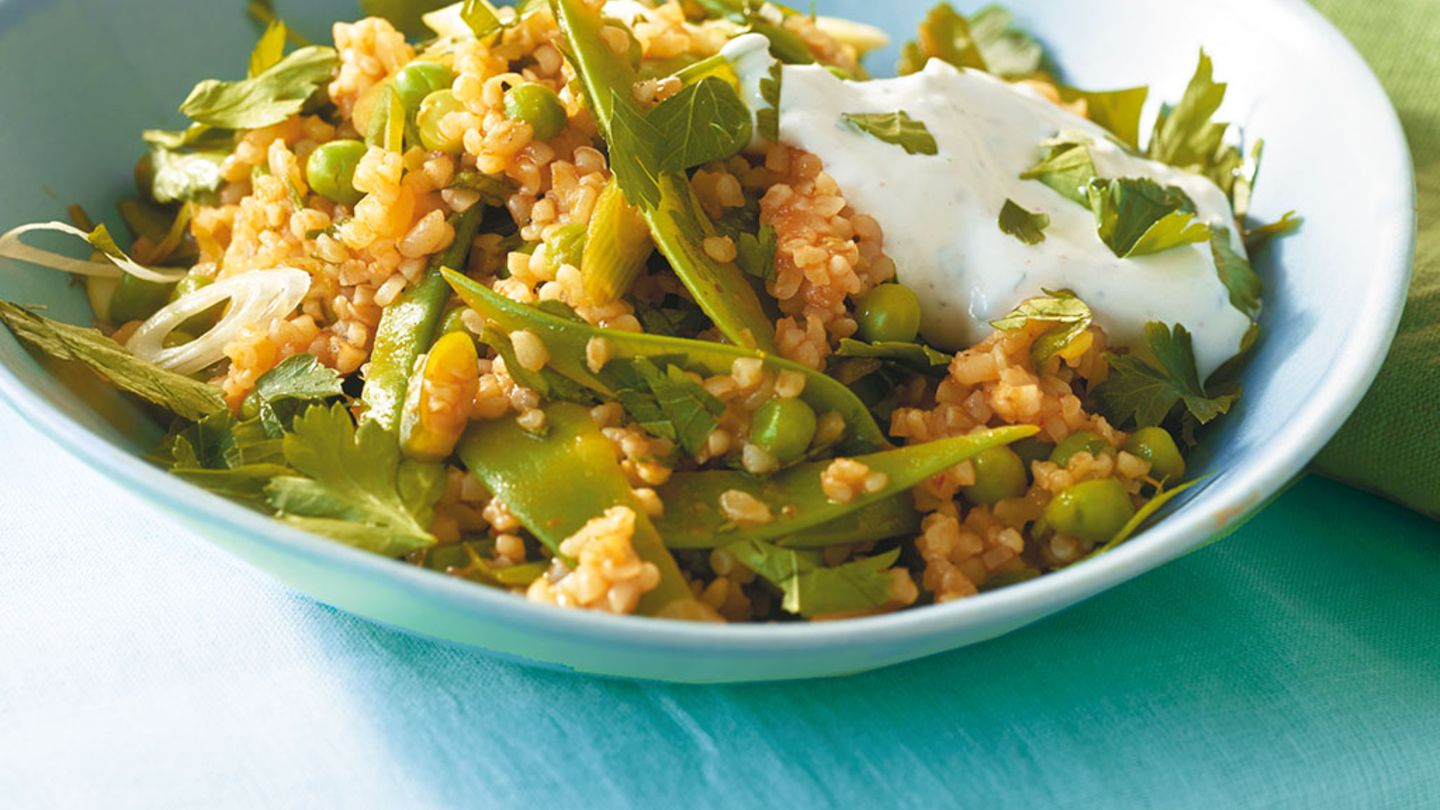Bulgursalat mit Zuckerschoten Rezept