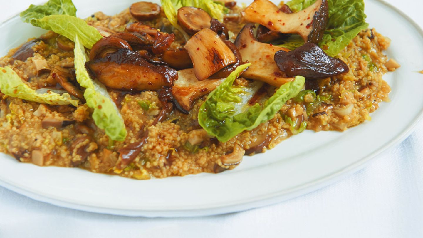 Hirsotto mit Pilzen Rezept
