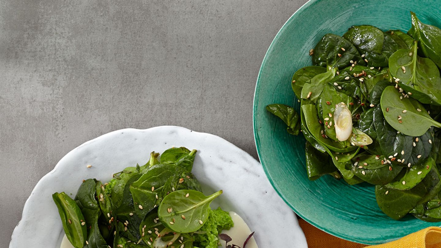Wasabi-Eier mit Erbsenstampf Rezept
