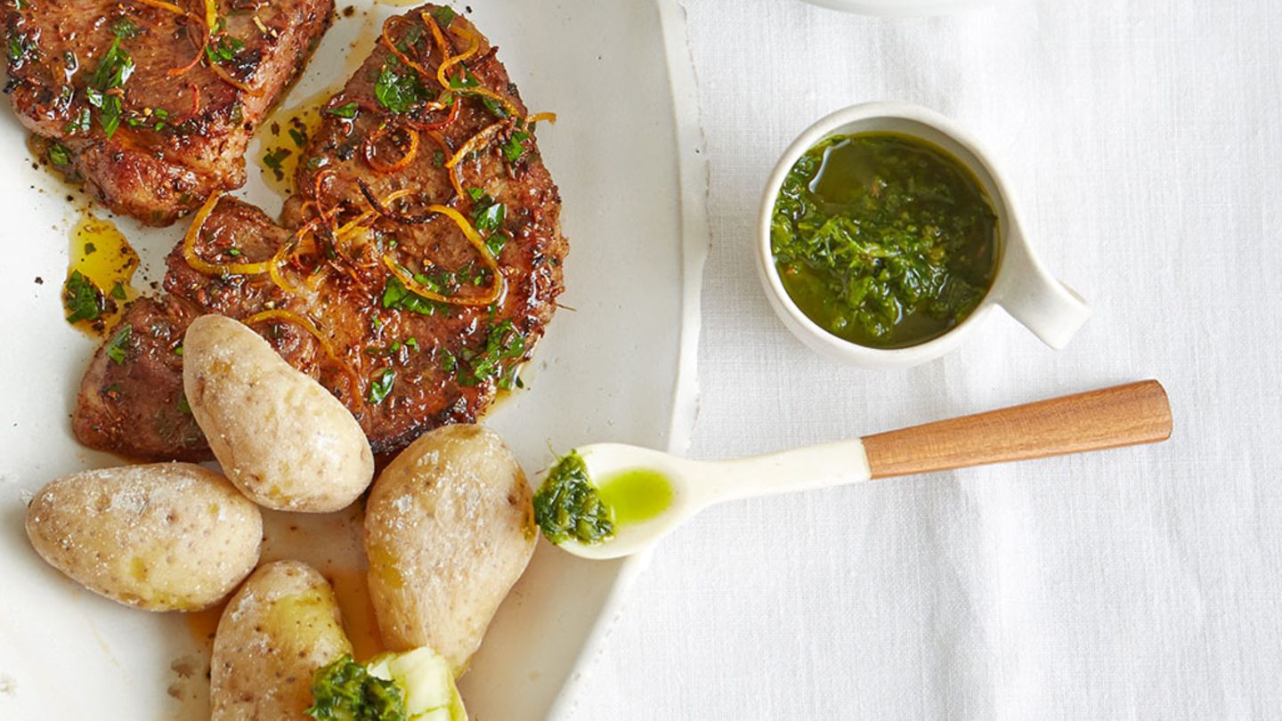 Papas arrugadas (Kartoffeln in Salzkruste) mit Schwein Rezept