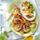 Garnelen mit Papaya-Beurre-blanc