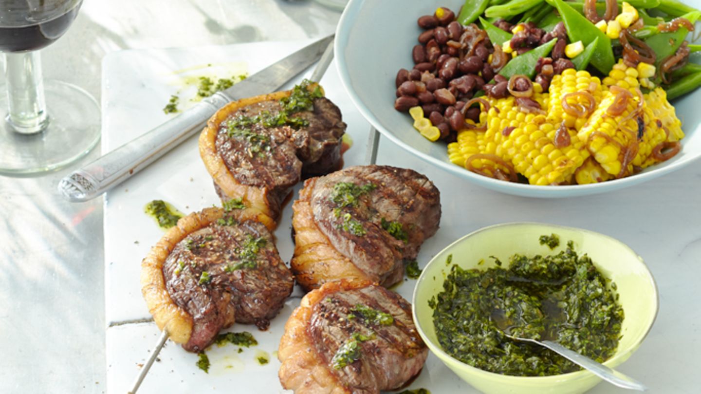 Rinderspieße mit Chimichurri-Sauce Rezept