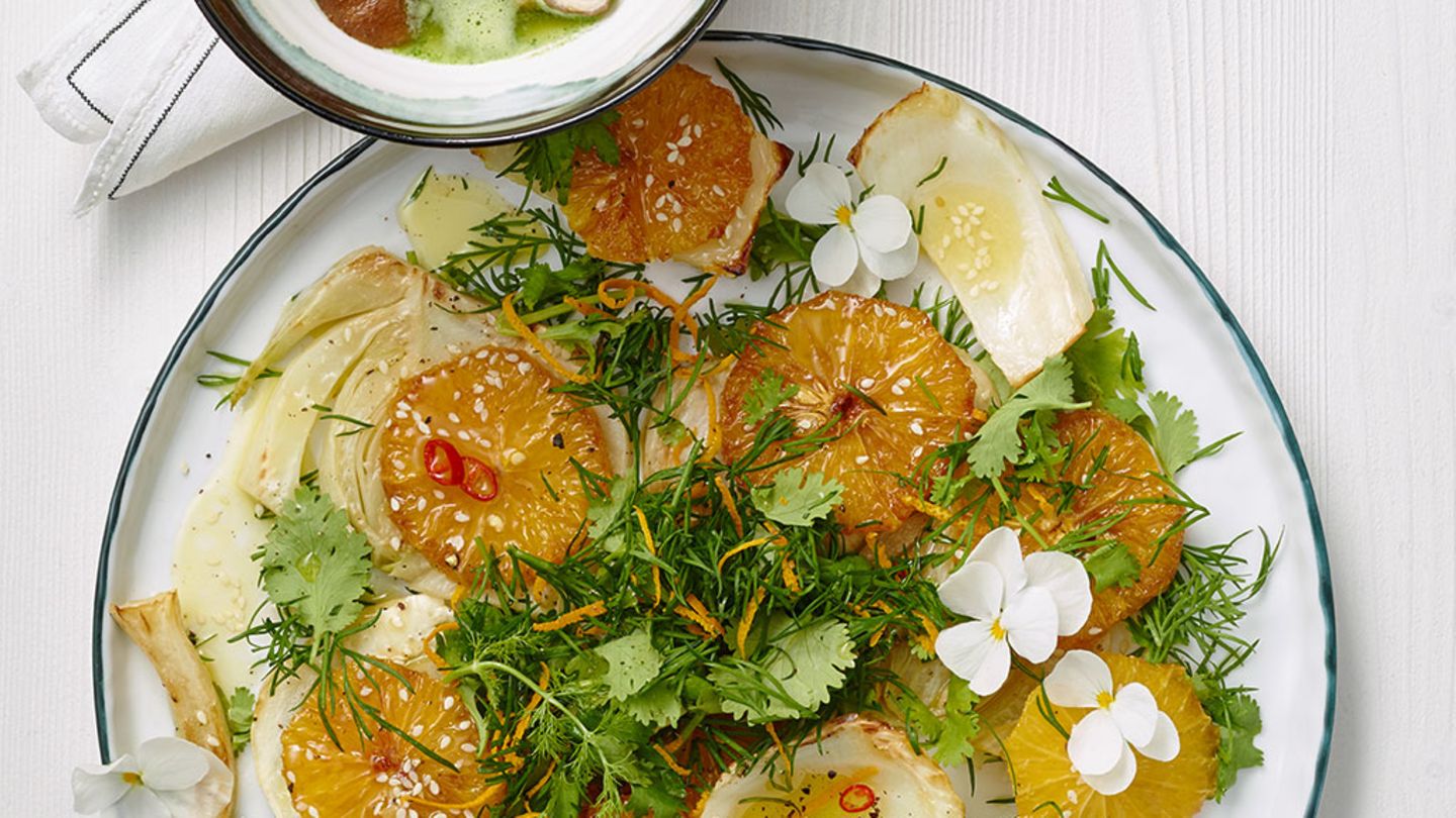Dill-Orangen-Salat mit Fenchel und Koriander Rezept