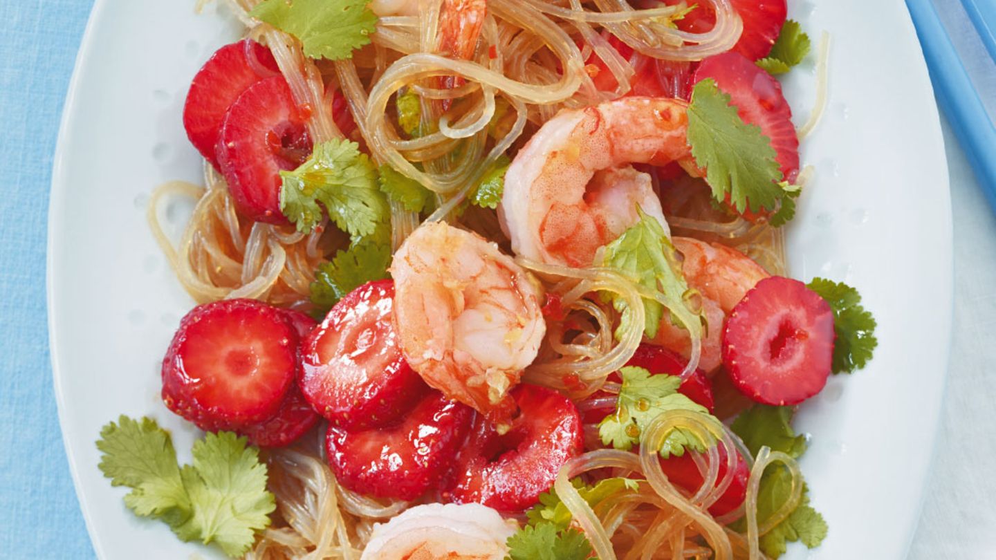 Glasnudel-Erdbeer-Salat Rezept