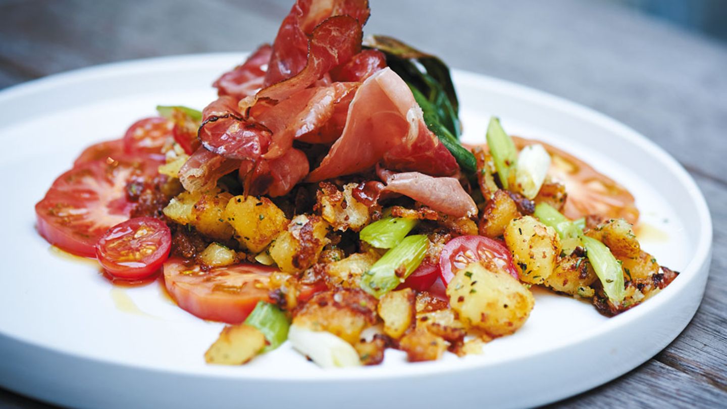 Stampfkartoffel-Gröstl Rezept