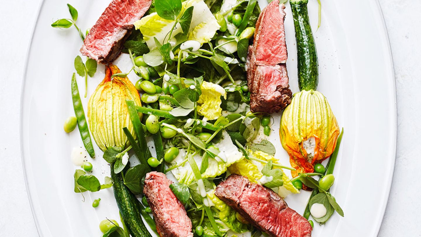 Salat mit Zucchiniblüten Rezept