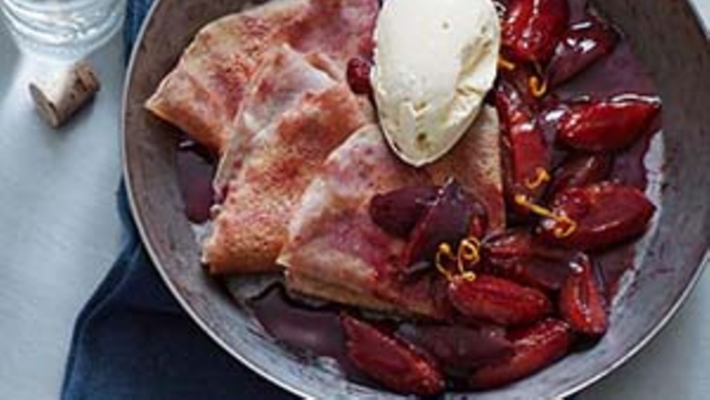 Süße Galettes mit Orangen-Zwetschgen Rezept