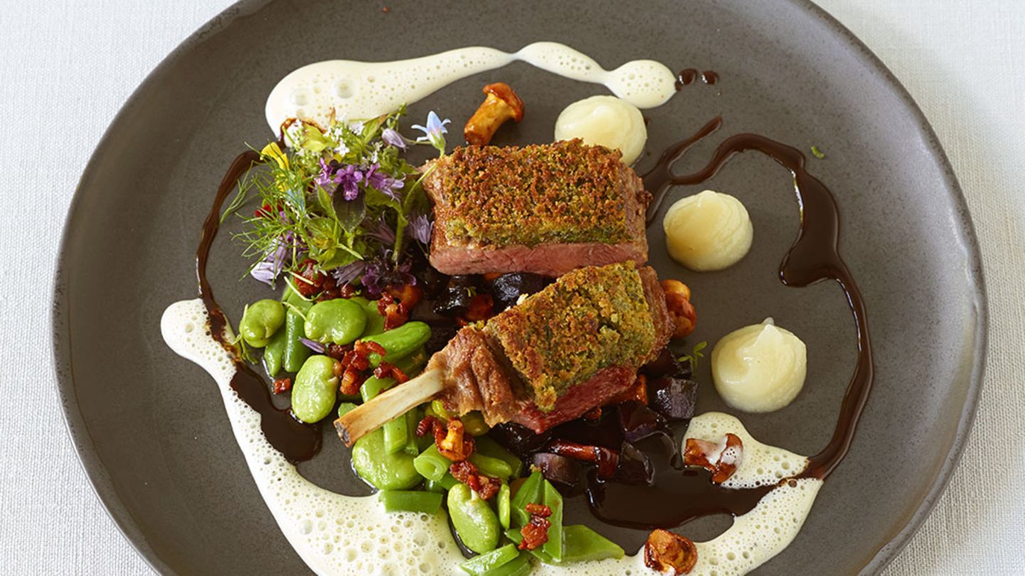 Birnen, Bohnen und Specksauce Rezept