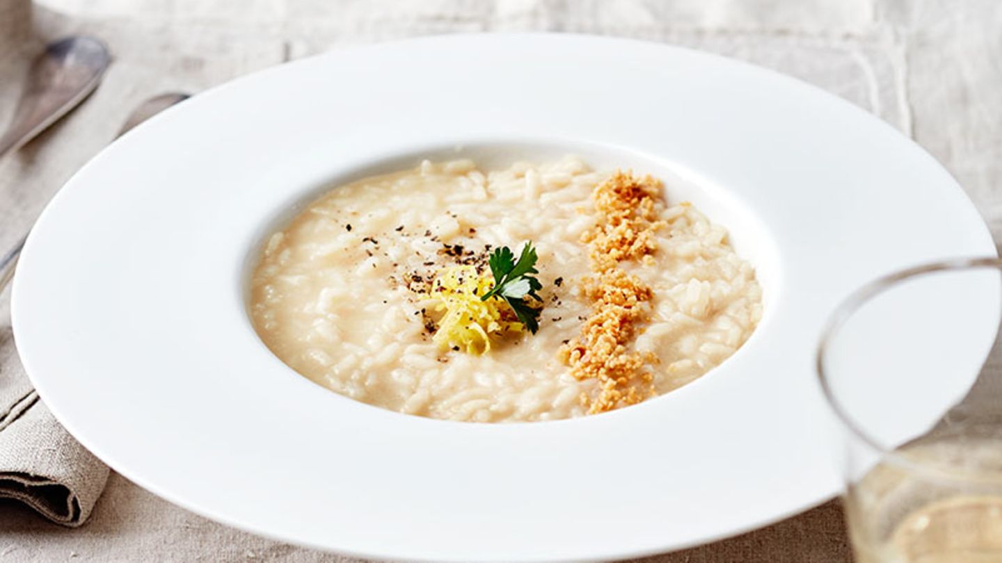 Risotto mit Zitrone und Sardellenöl Rezept