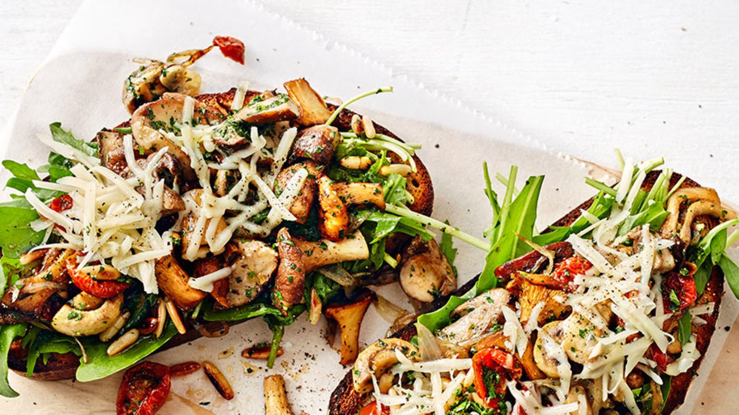 Pilzstulle mit Gruyère Rezept