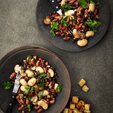 Bohnensalat mit Morchel-Walnuss-Dressing