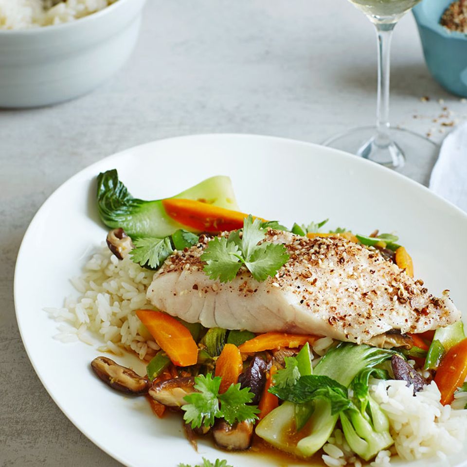 80 Grad Zander Auf Shiitake Pak Choi Rezept Essen Und Trinken